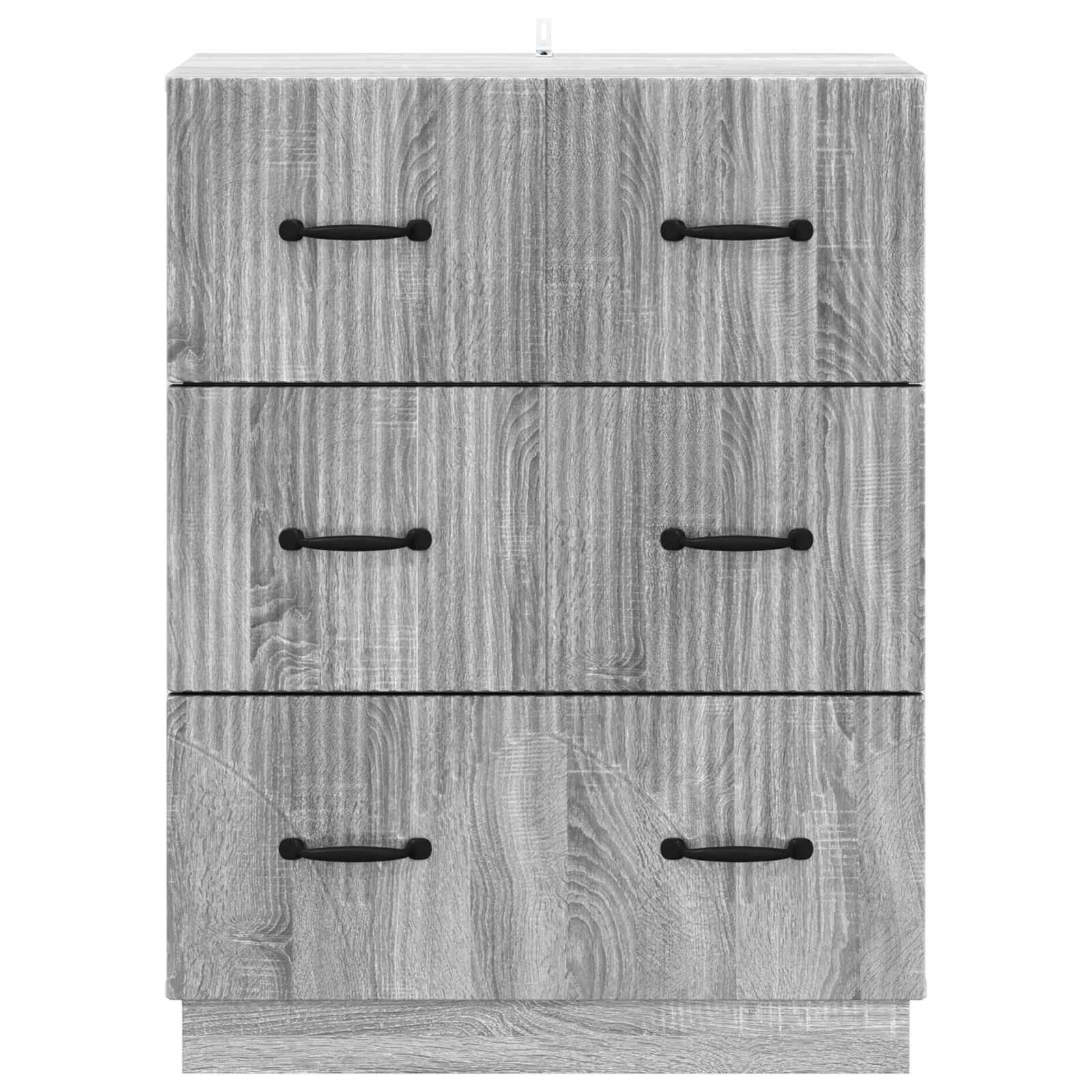 Mobile con Cassetti Grigio Sonoma 66 x 34,5 x 87 cm