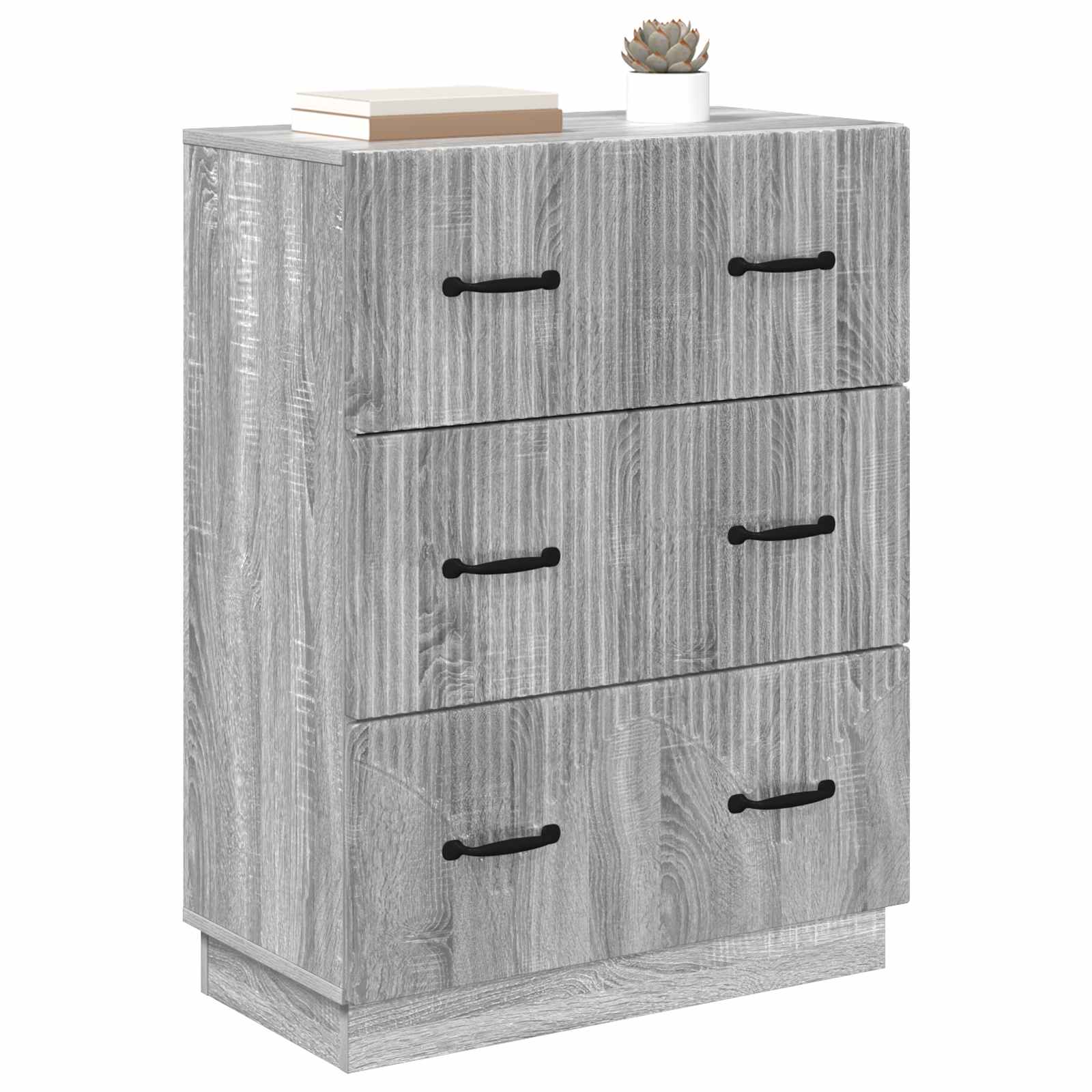 Mobile con Cassetti Grigio Sonoma 66 x 34,5 x 87 cm