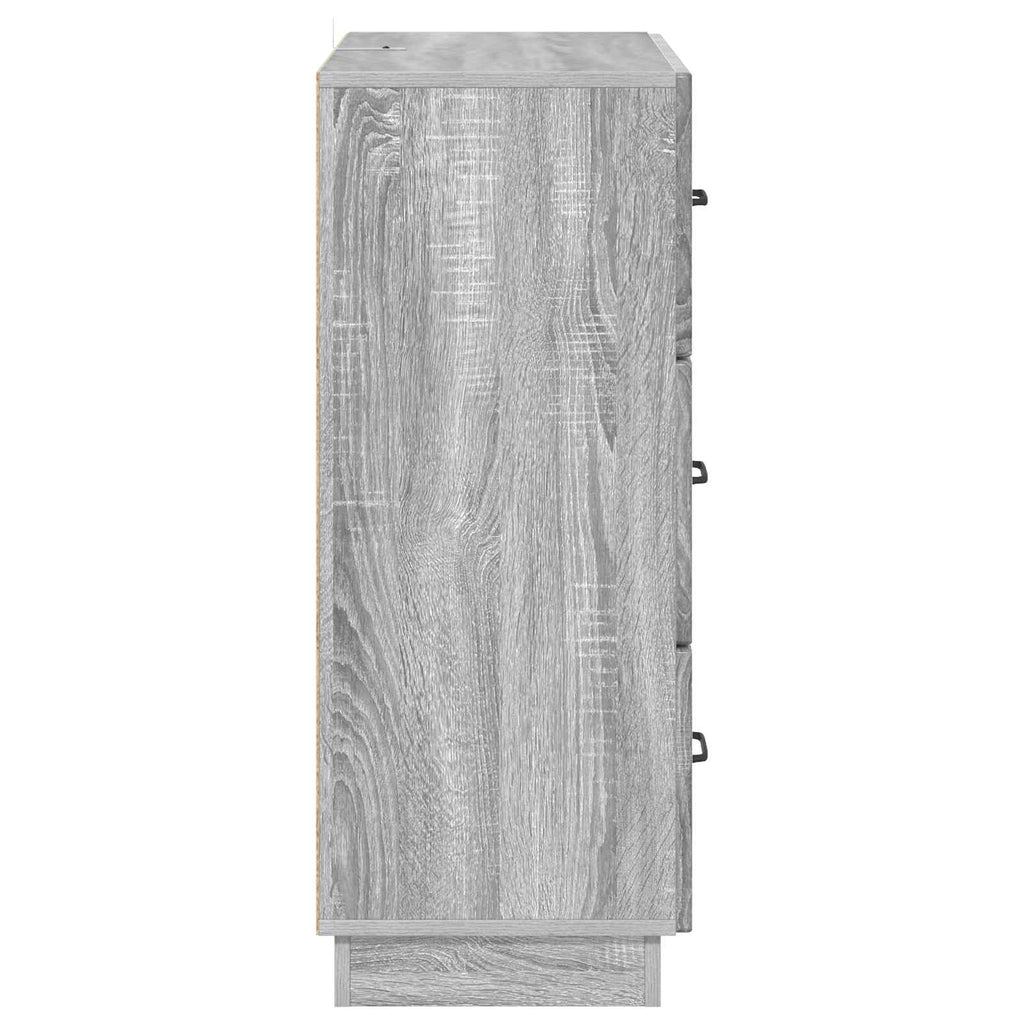 Mobile con Cassetti Grigio Sonoma 66 x 34,5 x 87 cm