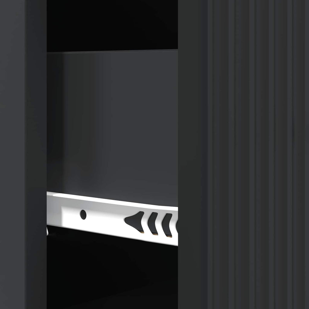Mobile con Cassetti Nero 33 x 34,5 x 87 cm Legno ingegnerizzato