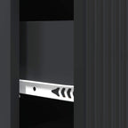 Mobile con Cassetti Nero 33 x 34,5 x 87 cm Legno ingegnerizzato