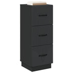 Mobile con Cassetti Nero 33 x 34,5 x 87 cm Legno ingegnerizzato