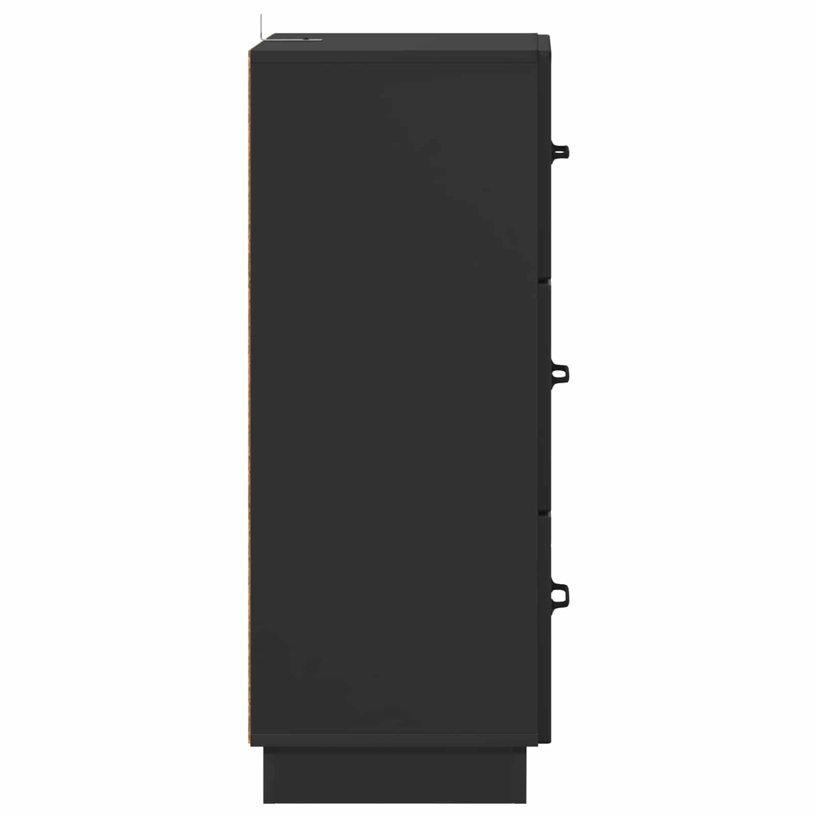 Mobile con Cassetti Nero 33 x 34,5 x 87 cm Legno ingegnerizzato