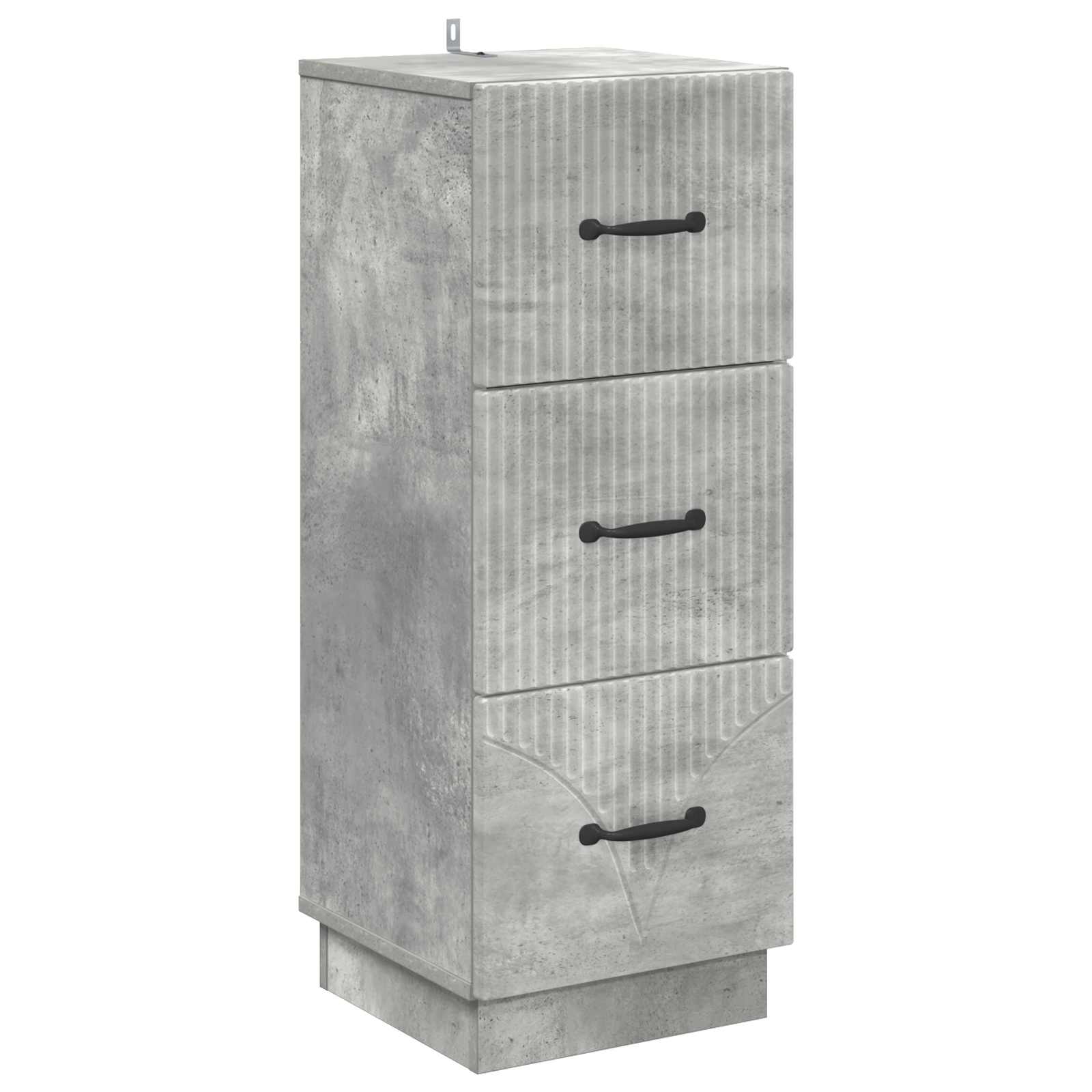 Mobile con Cassetti Grigio Cemento 33 x 34,5 x 87 cm