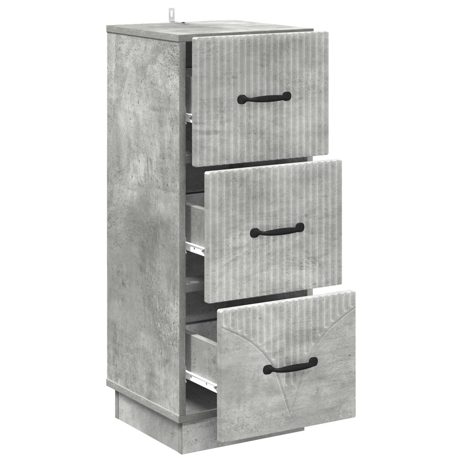 Mobile con Cassetti Grigio Cemento 33 x 34,5 x 87 cm