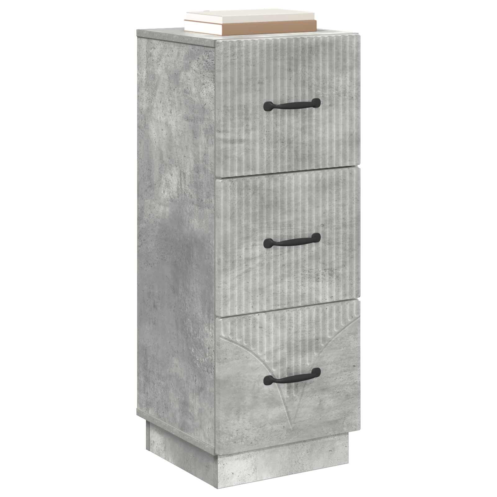 Mobile con Cassetti Grigio Cemento 33 x 34,5 x 87 cm