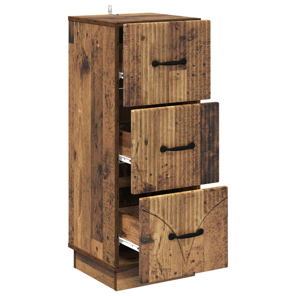 Mobile con Cassetti Legno antico 33 x 34,5 x 87 cm