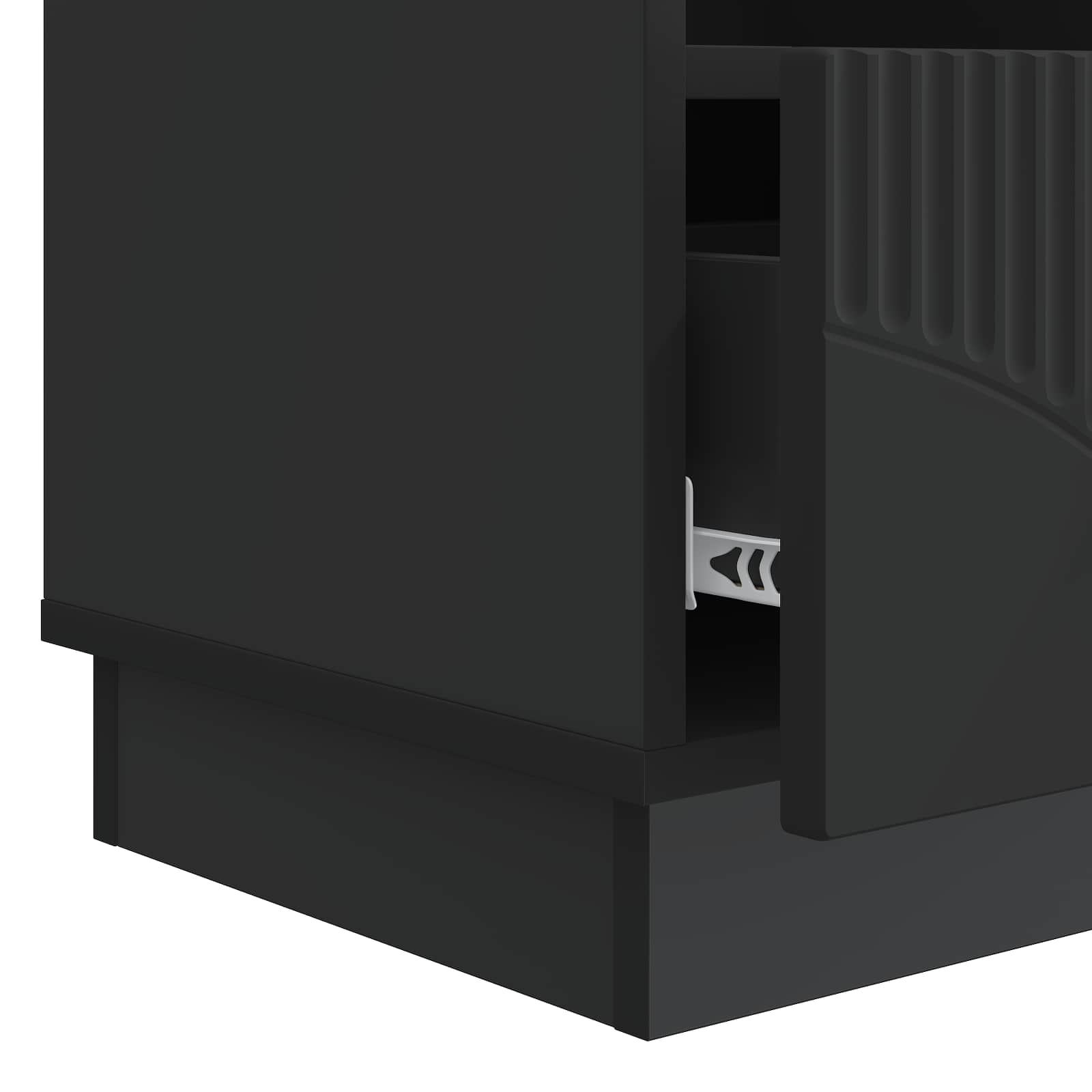 Mobile TV Nero 102 x 34,5 x 47 cm Legno ingegnerizzato