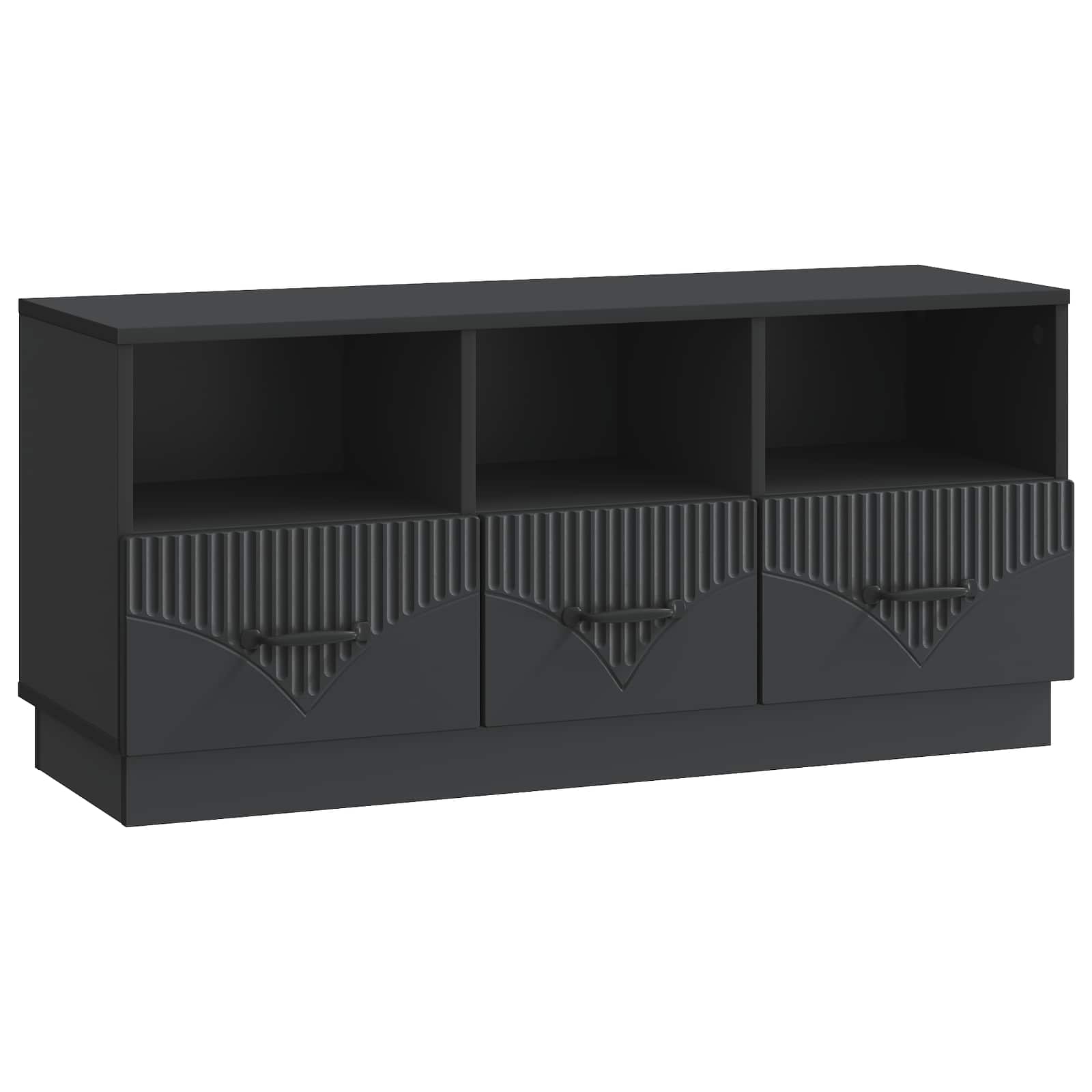 Mobile TV Nero 102 x 34,5 x 47 cm Legno ingegnerizzato