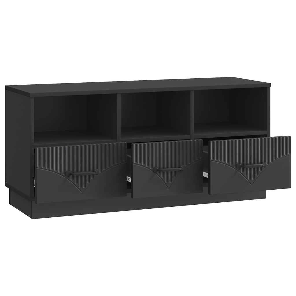 Mobile TV Nero 102 x 34,5 x 47 cm Legno ingegnerizzato