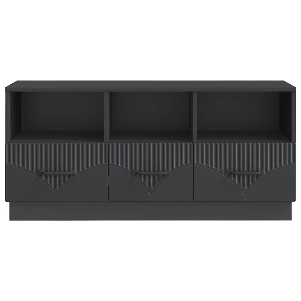 Mobile TV Nero 102 x 34,5 x 47 cm Legno ingegnerizzato