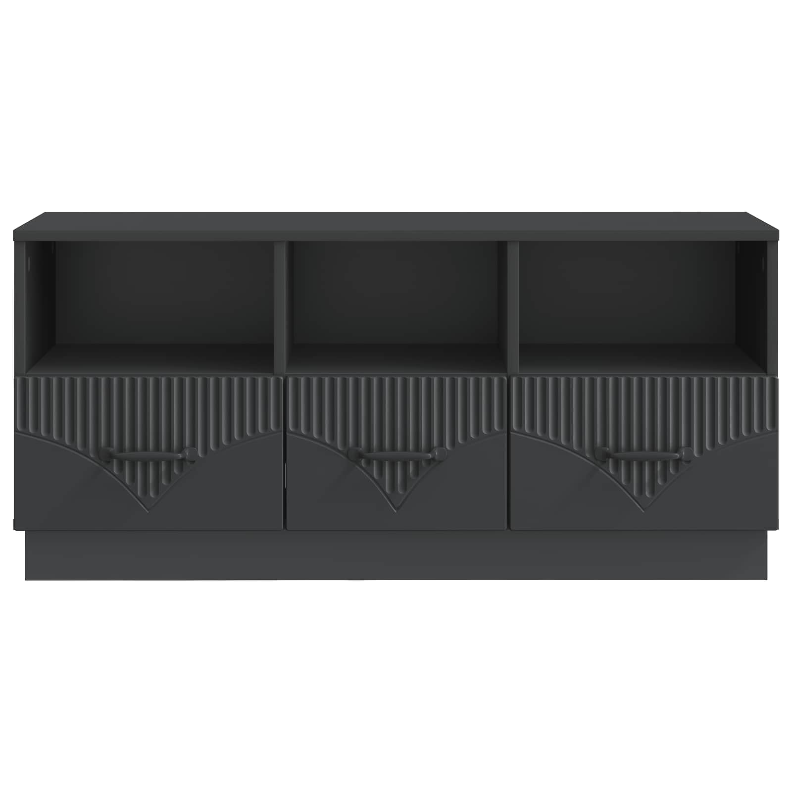 Mobile TV Nero 102 x 34,5 x 47 cm Legno ingegnerizzato