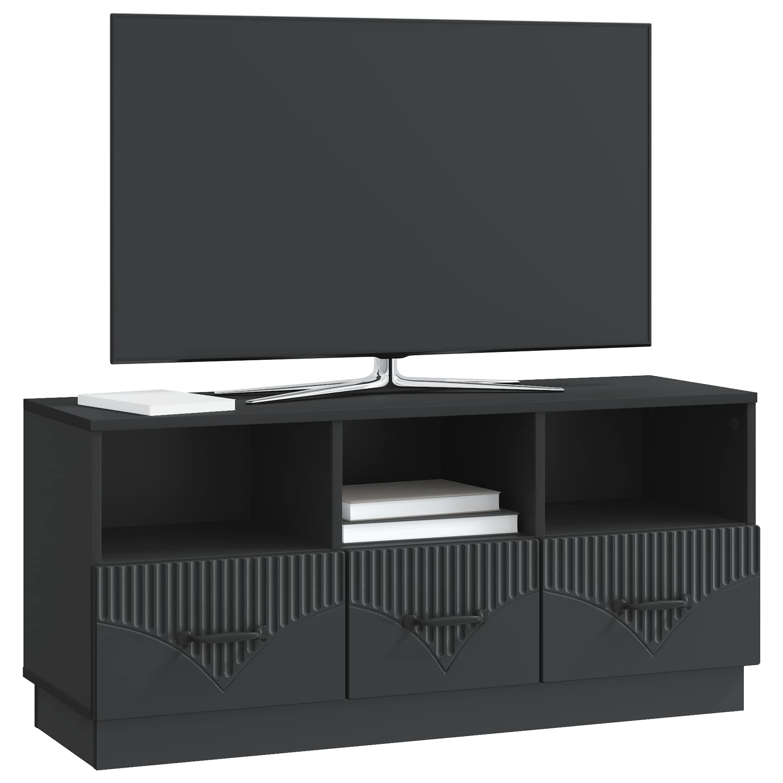 Mobile TV Nero 102 x 34,5 x 47 cm Legno ingegnerizzato
