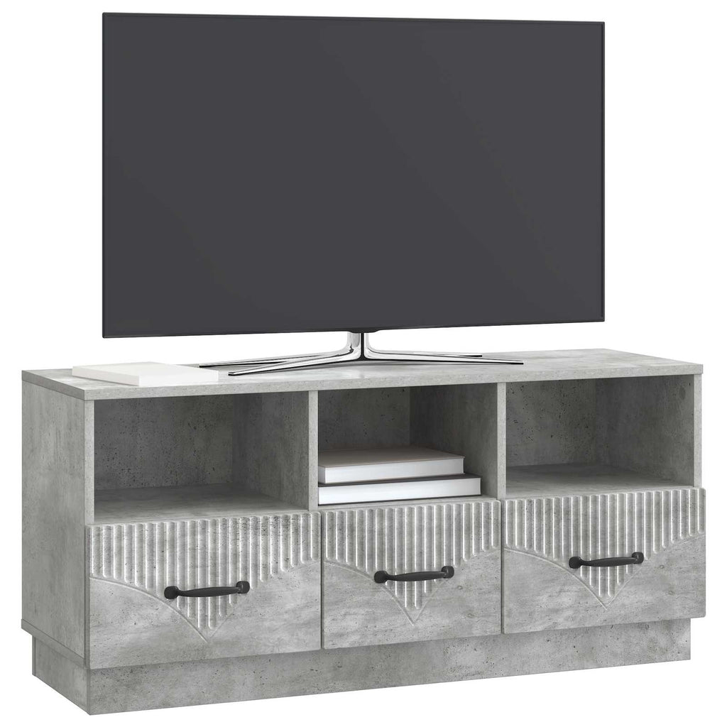 Mobile TV con cassetto Grigio Cemento 102 x 34,5 x 47 cm