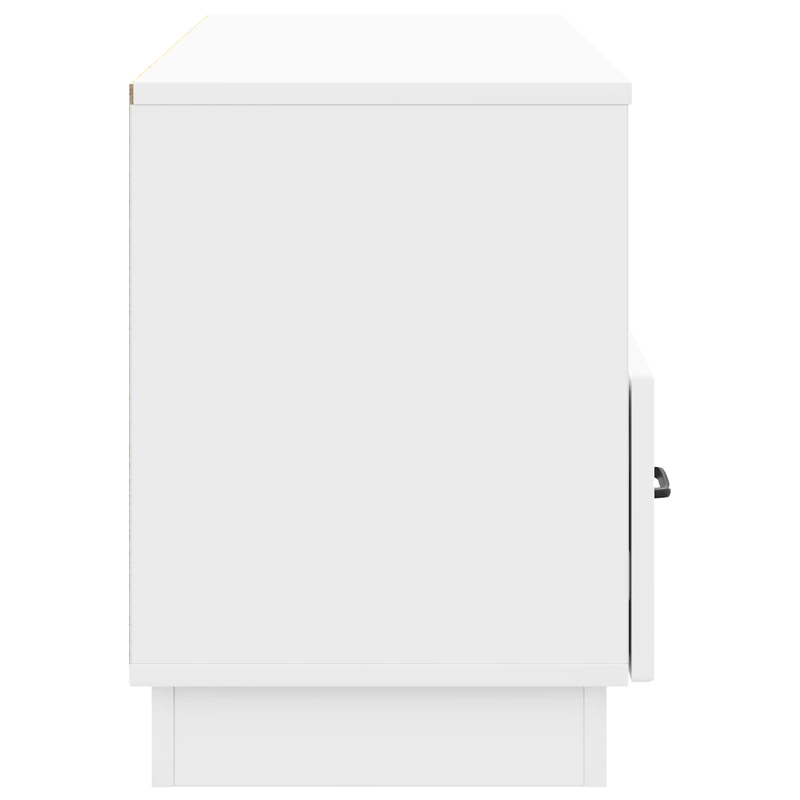 Mobile TV Bianco Lucido 102 x 34,5 x 47 cm Legno ingegnerizzato