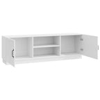 Mobile TV Bianco Lucido 150 x 31 x 47 cm Legno ingegnerizzato