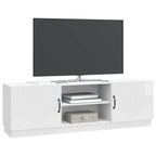 Mobile TV Bianco Lucido 150 x 31 x 47 cm Legno ingegnerizzato