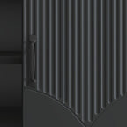 Mobile TV Nero 102 x 34,5 x 47 cm Legno ingegnerizzato