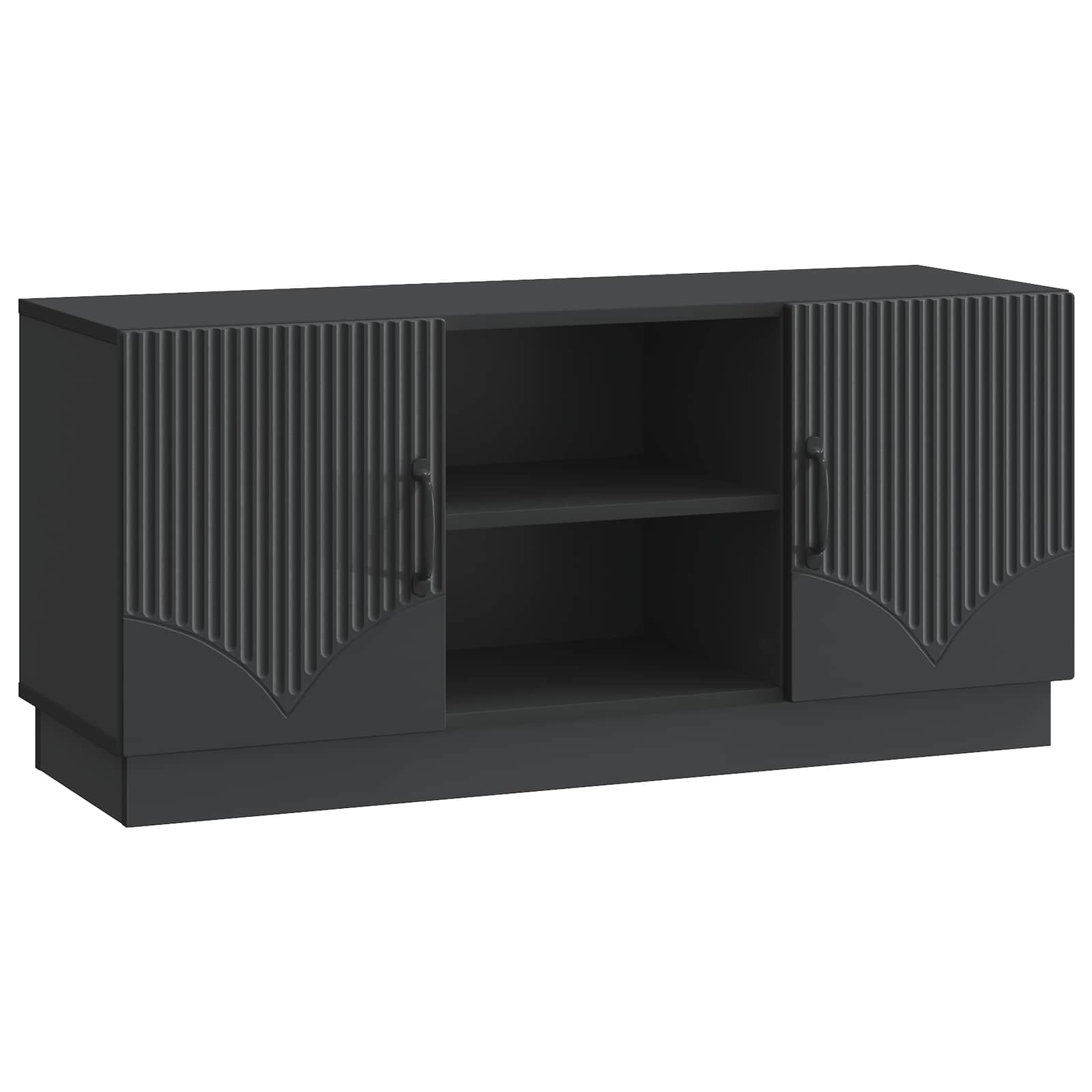 Mobile TV Nero 102 x 34,5 x 47 cm Legno ingegnerizzato