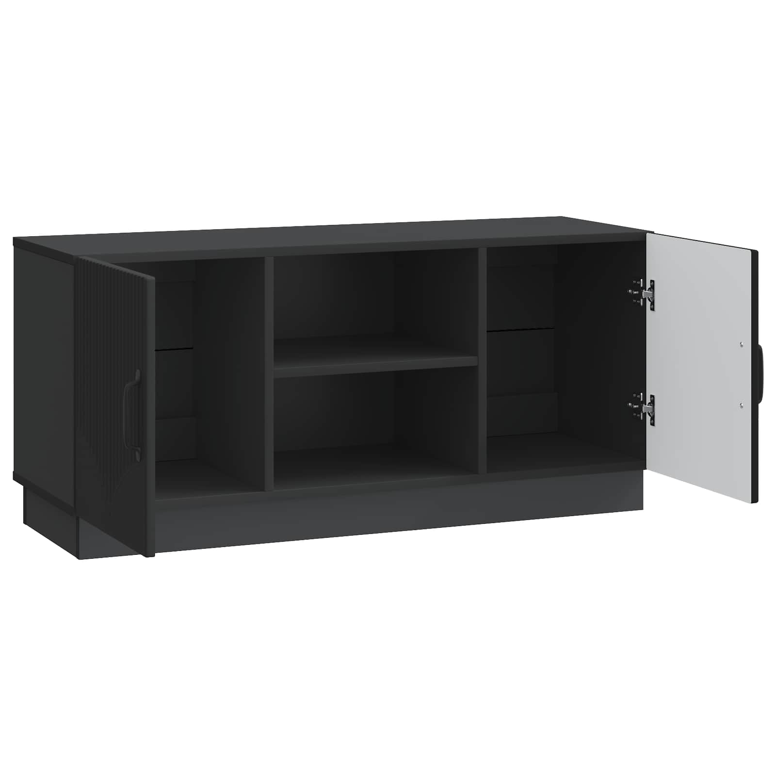 Mobile TV Nero 102 x 34,5 x 47 cm Legno ingegnerizzato