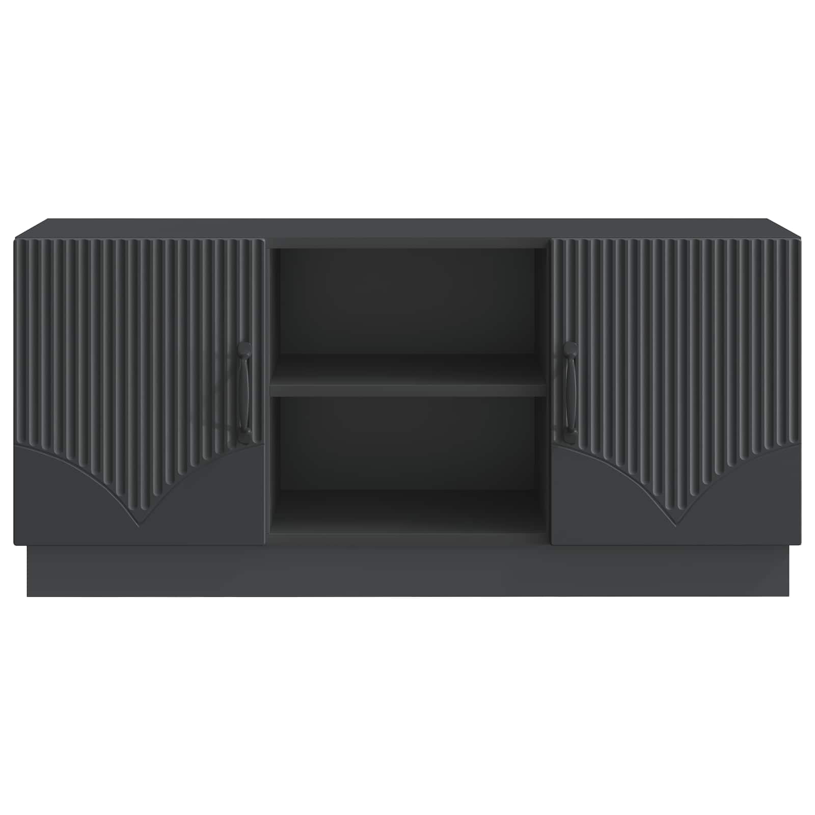 Mobile TV Nero 102 x 34,5 x 47 cm Legno ingegnerizzato