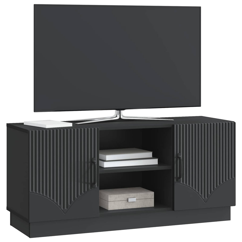 Mobile TV Nero 102 x 34,5 x 47 cm Legno ingegnerizzato