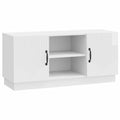 Mobile TV Bianco Lucido 102 x 34,5 x 47 cm Legno ingegnerizzato