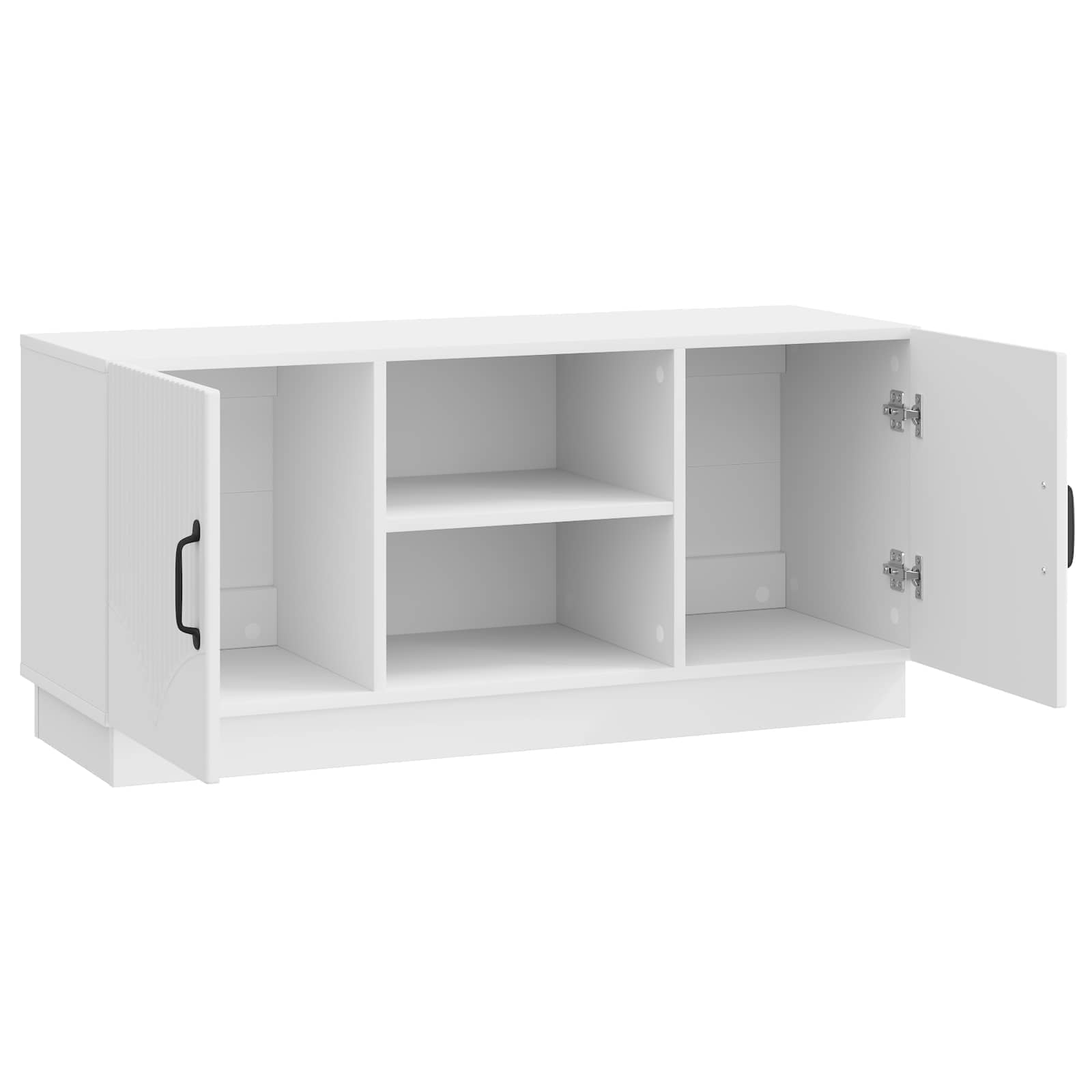 Mobile TV Bianco Lucido 102 x 34,5 x 47 cm Legno ingegnerizzato