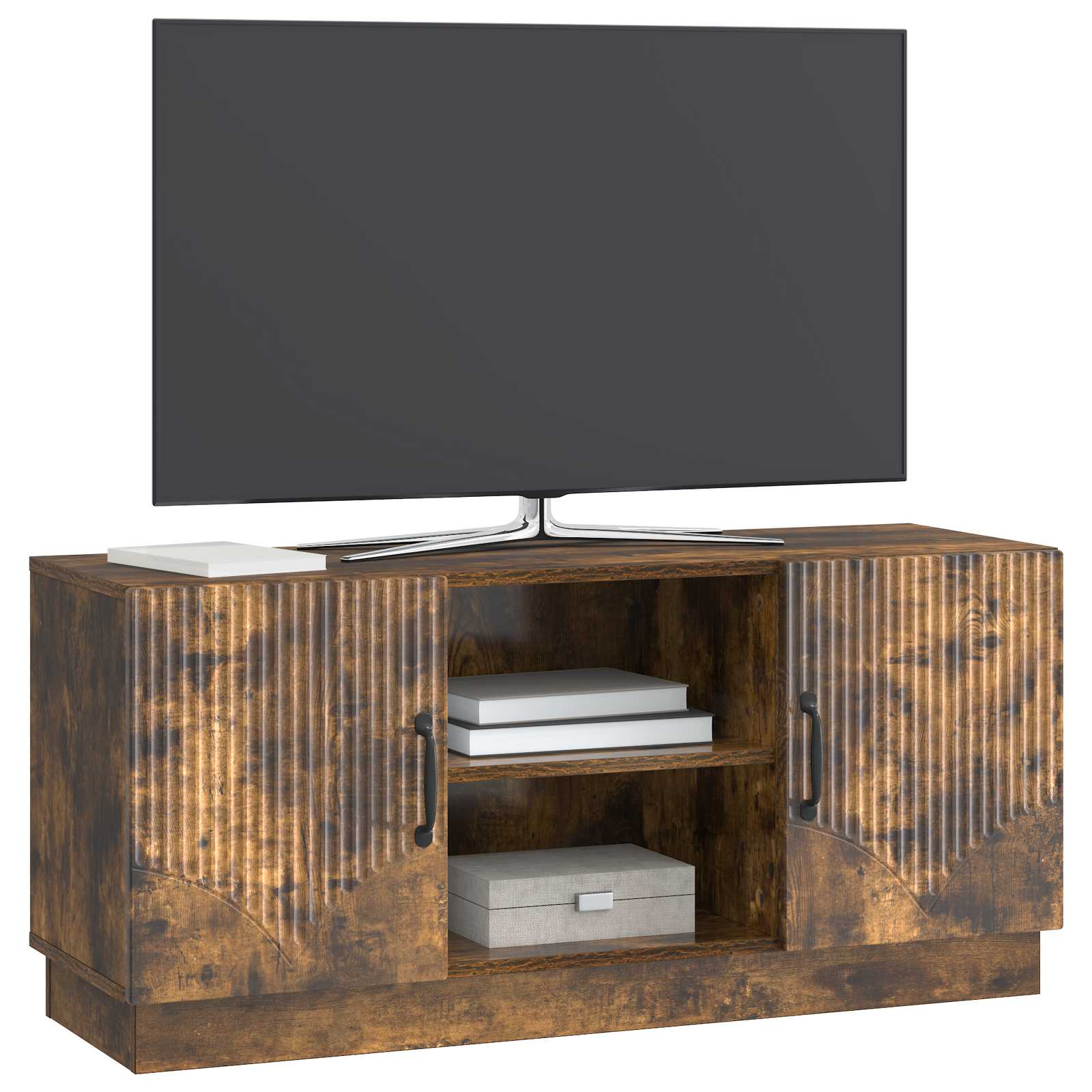 Mobile TV Rovere Fumo 102 x 34,5 x 47 cm Legno ingegnerizzato