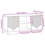 Mobile TV Legno antico 102 x 34,5 x 47 cm Legno ingegnerizzato