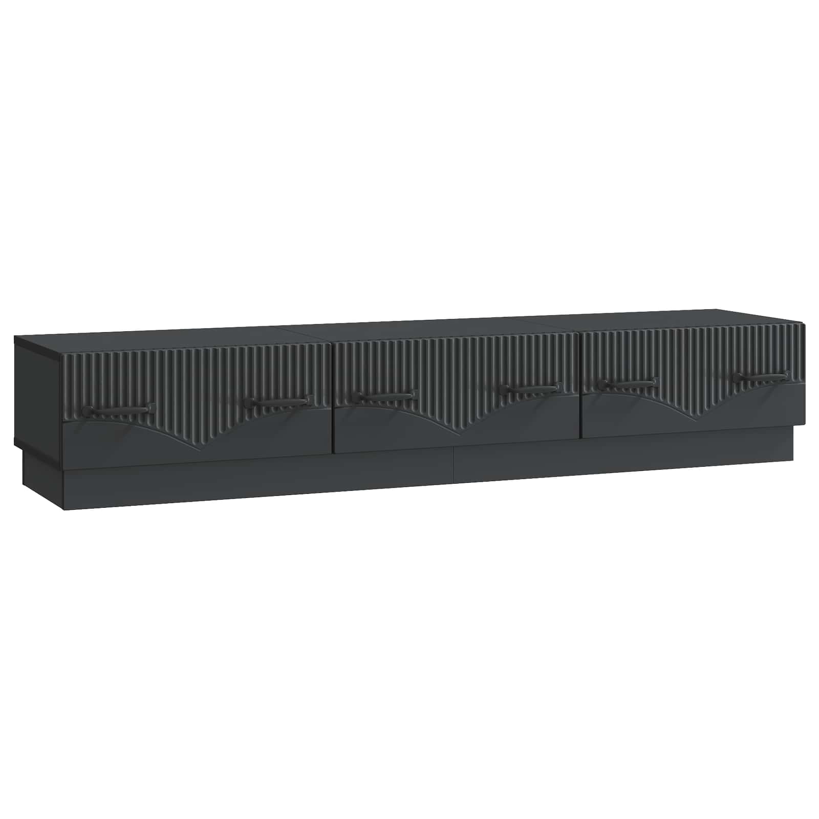 Mobile TV Nero 147 x 34,5 x 27 cm Legno ingegnerizzato
