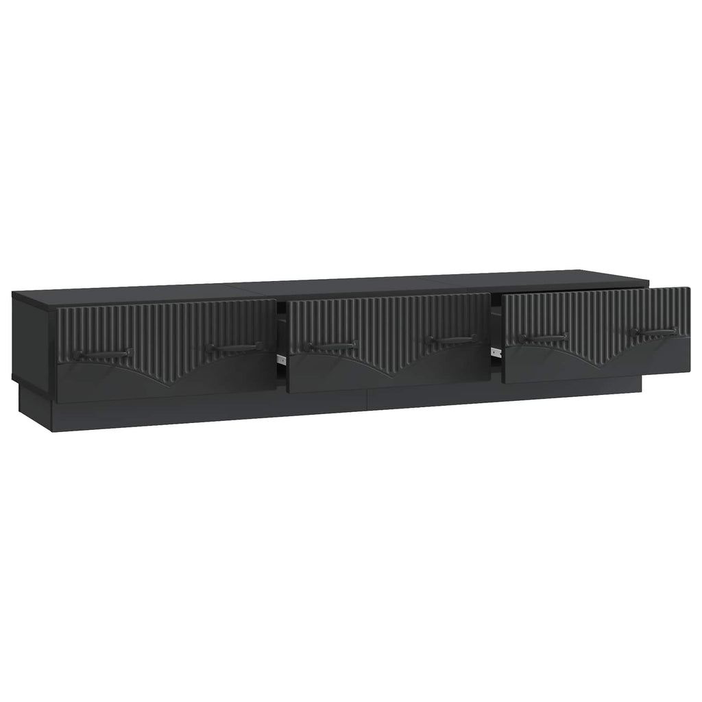 Mobile TV Nero 147 x 34,5 x 27 cm Legno ingegnerizzato