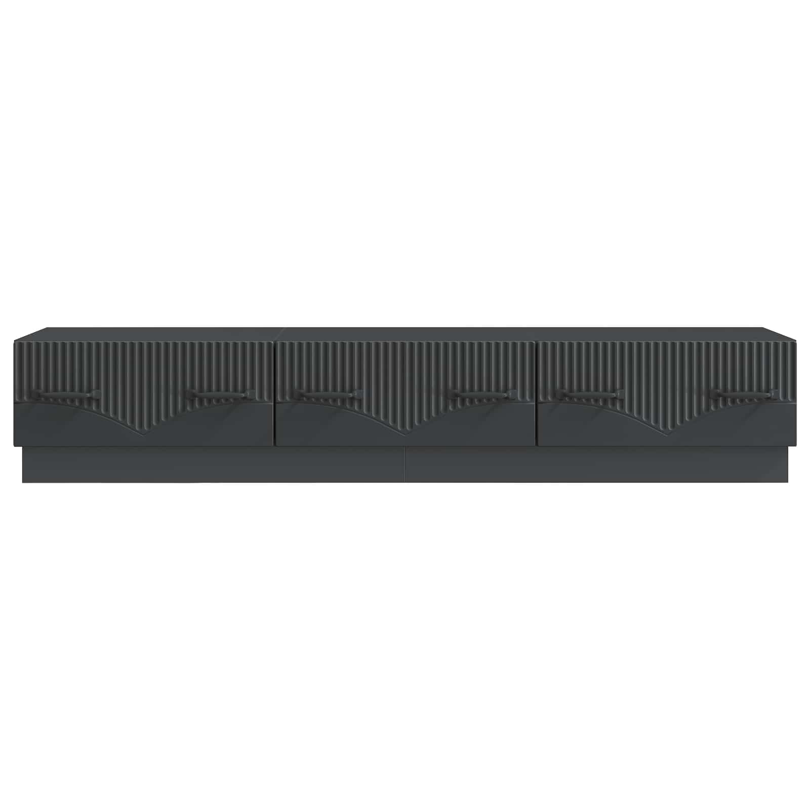 Mobile TV Nero 147 x 34,5 x 27 cm Legno ingegnerizzato
