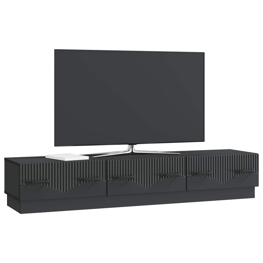Mobile TV Nero 147 x 34,5 x 27 cm Legno ingegnerizzato