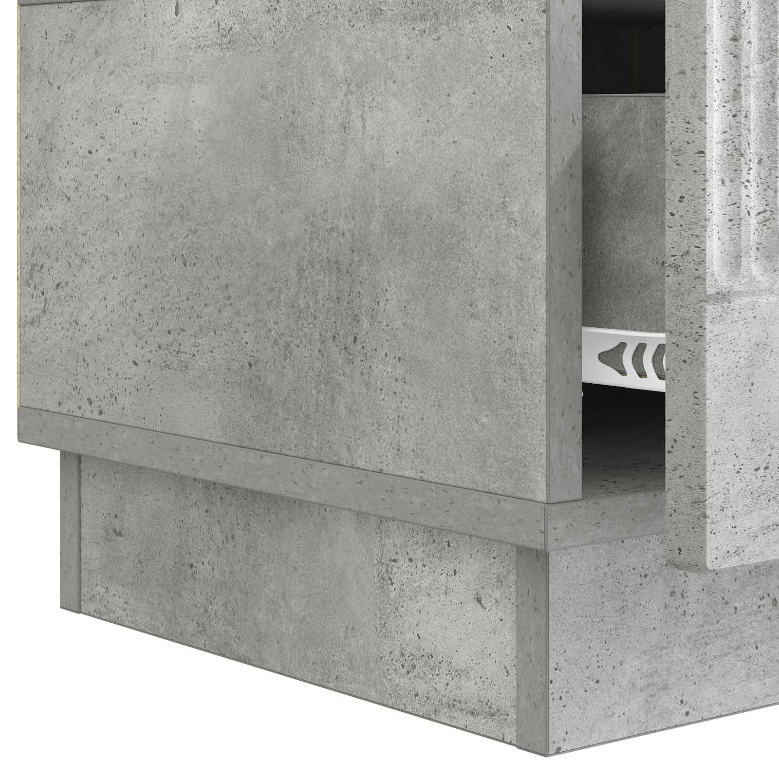 Mobile TV con cassetto Grigio Cemento 147 x 34,5 x 27 cm