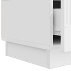 Mobile TV Bianco Lucido 147 x 34,5 x 27 cm Legno ingegnerizzato