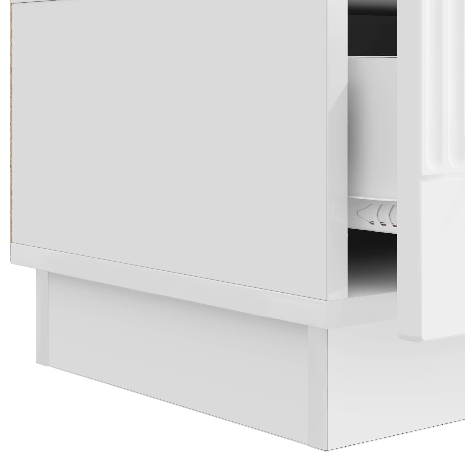 Mobile TV Bianco Lucido 147 x 34,5 x 27 cm Legno ingegnerizzato