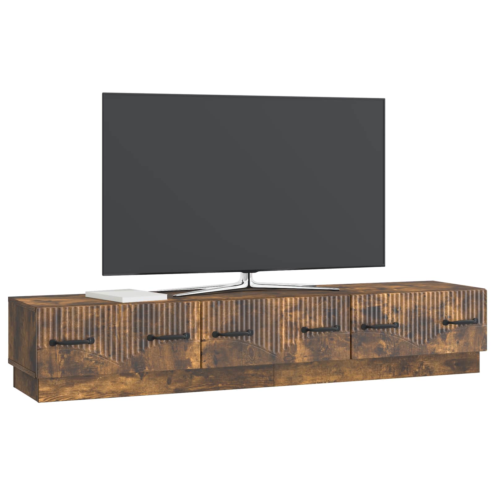 Mobile TV Rovere Fumo 147 x 34,5 x 27 cm Legno ingegnerizzato