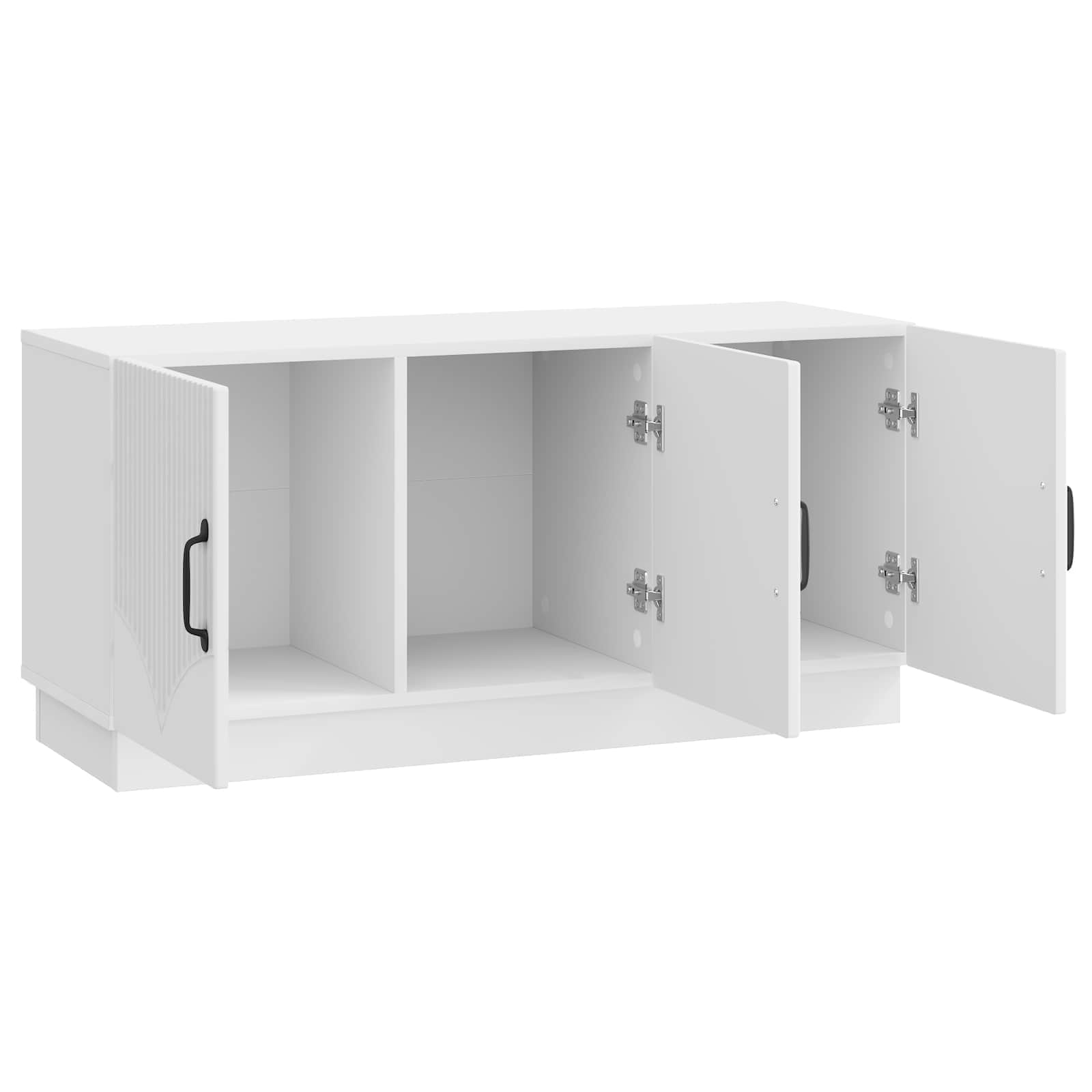 Mobile TV Bianco Lucido 99 x 34,5 x 47 cm Legno ingegnerizzato