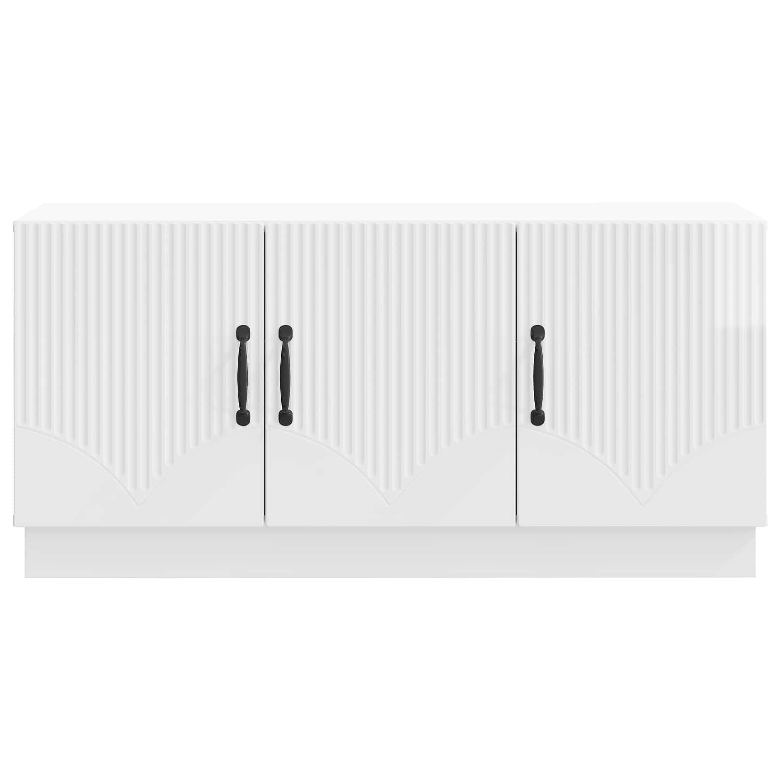 Mobile TV Bianco Lucido 99 x 34,5 x 47 cm Legno ingegnerizzato