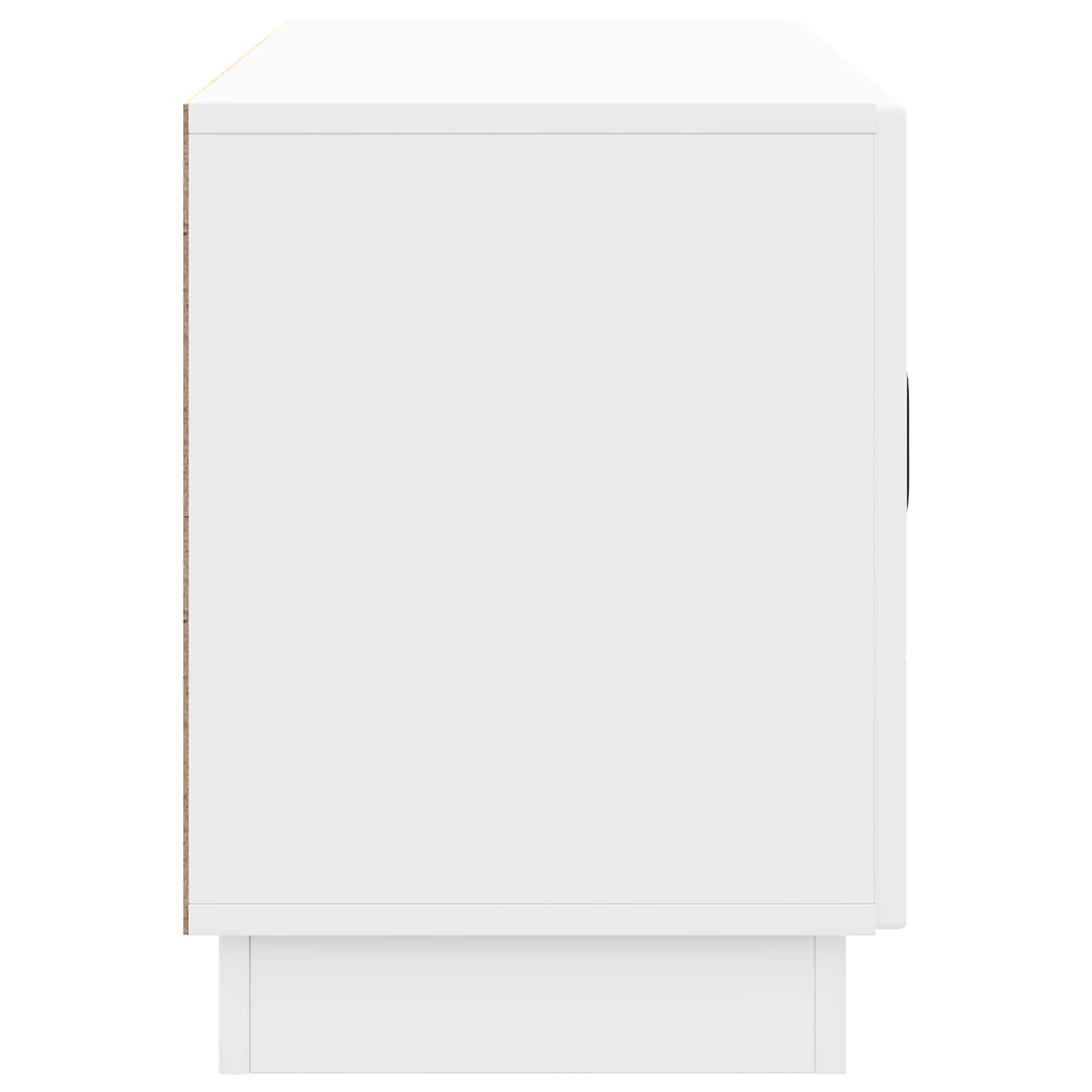 Mobile TV Bianco Lucido 99 x 34,5 x 47 cm Legno ingegnerizzato