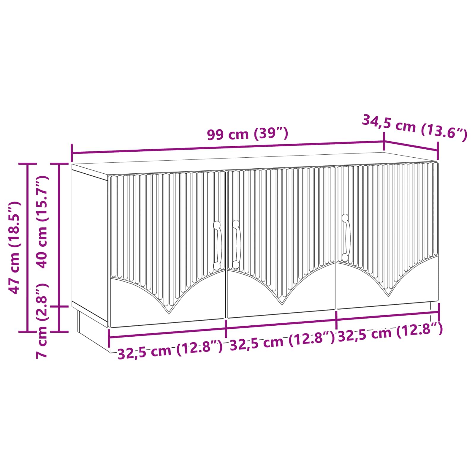 Mobile TV Bianco Lucido 99 x 34,5 x 47 cm Legno ingegnerizzato