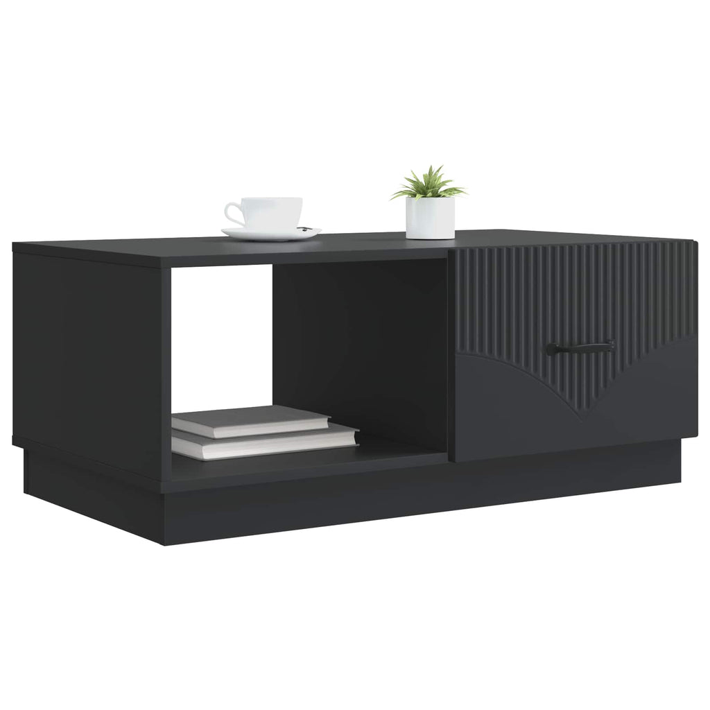 Tavolino da salotto Nero 90 x 50 x 37 cm Legno ingegnerizzato