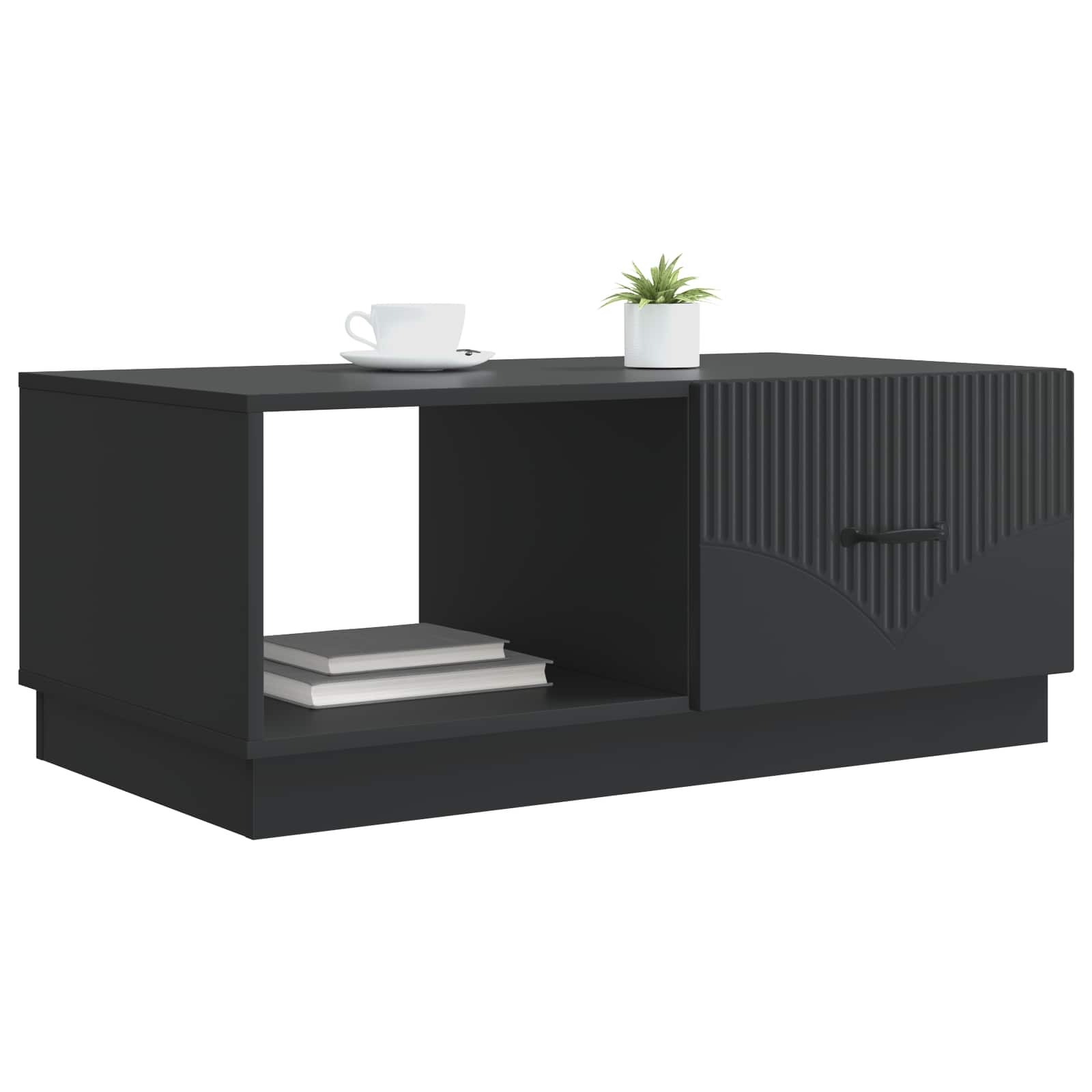 Tavolino da salotto Nero 90 x 50 x 37 cm Legno ingegnerizzato
