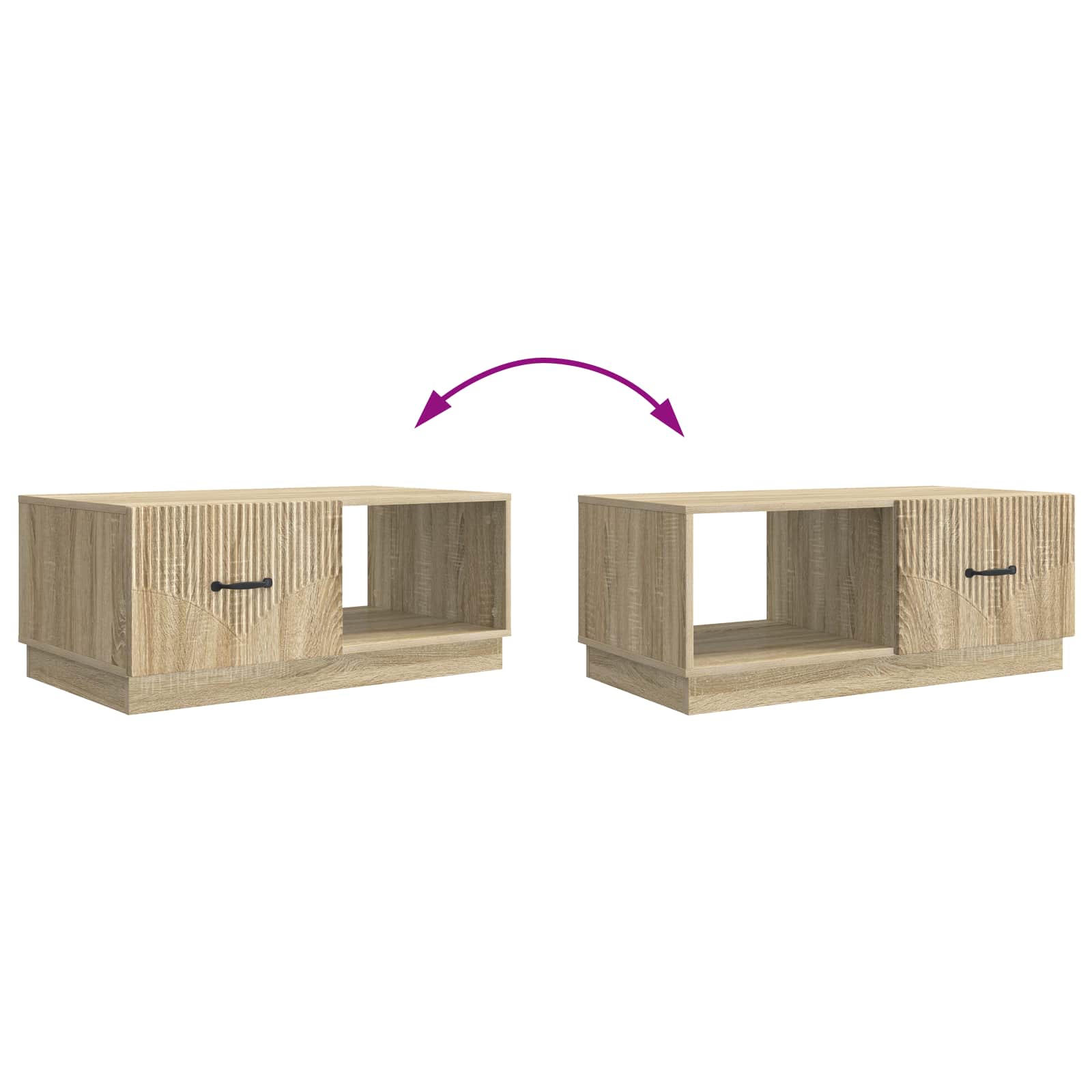 Tavolino da salotto Rovere Sonoma 90 x 50 x 37 cm