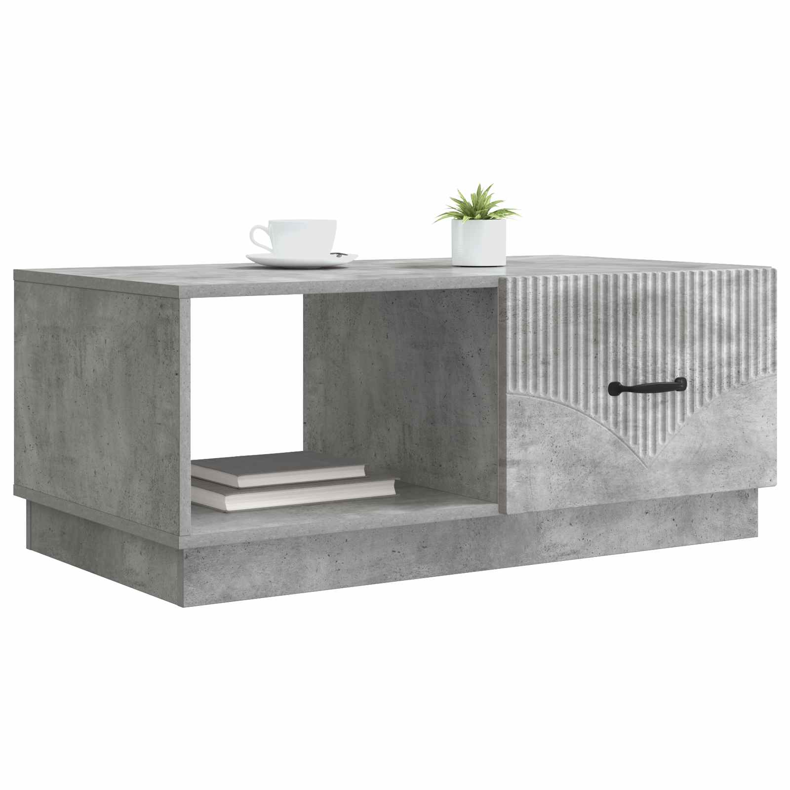 Tavolino da salotto Grigio Cemento 90 x 50 x 37 cm