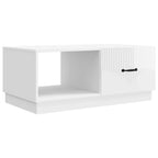 Tavolino da salotto Bianco Lucido 90 x 50 x 37 cm