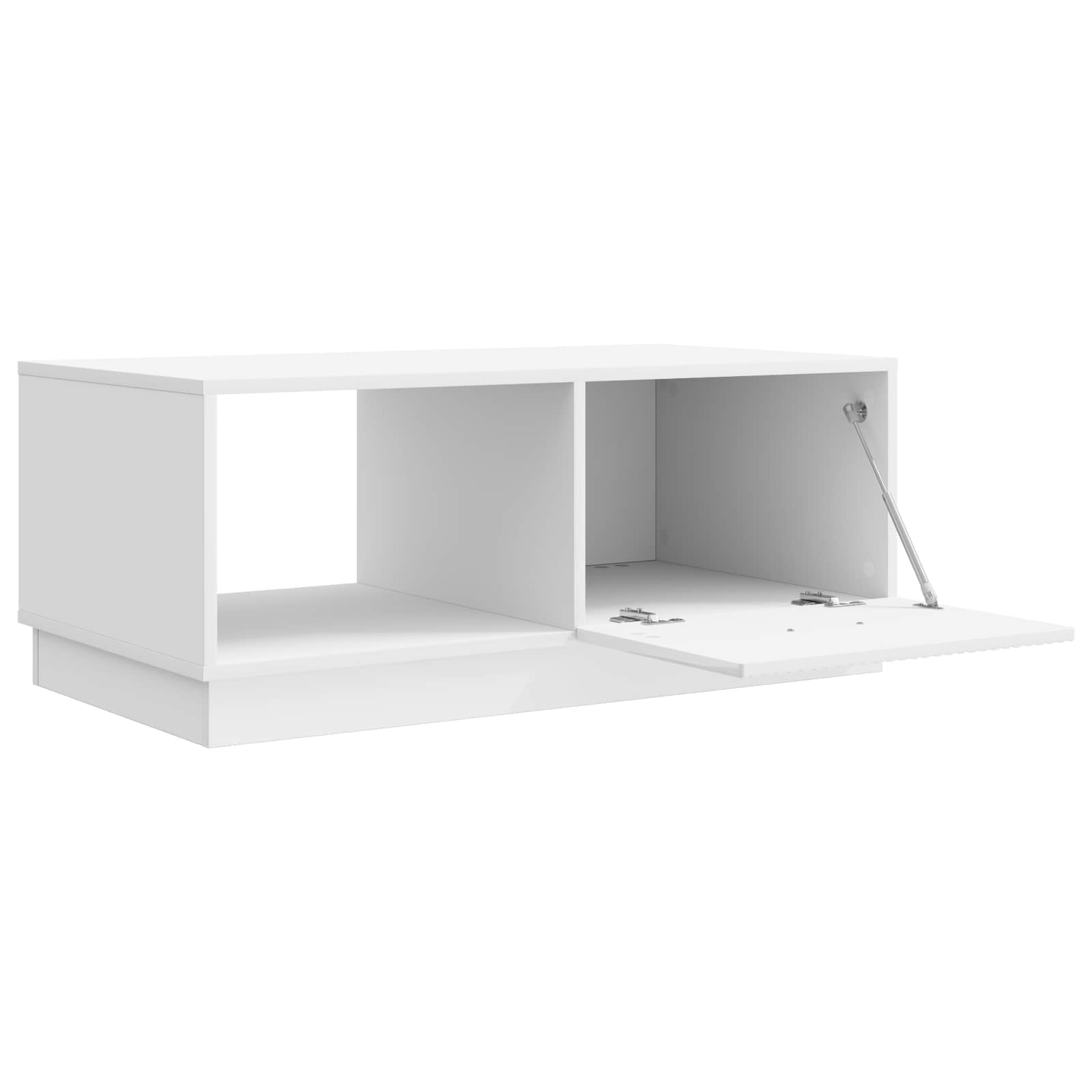 Tavolino da salotto Bianco Lucido 90 x 50 x 37 cm