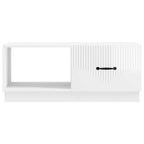Tavolino da salotto Bianco Lucido 90 x 50 x 37 cm