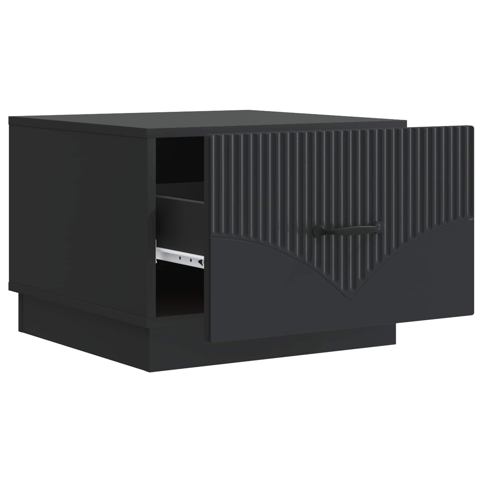 Tavolino da salotto Nero 49 x 50 x 37 cm Legno ingegnerizzato